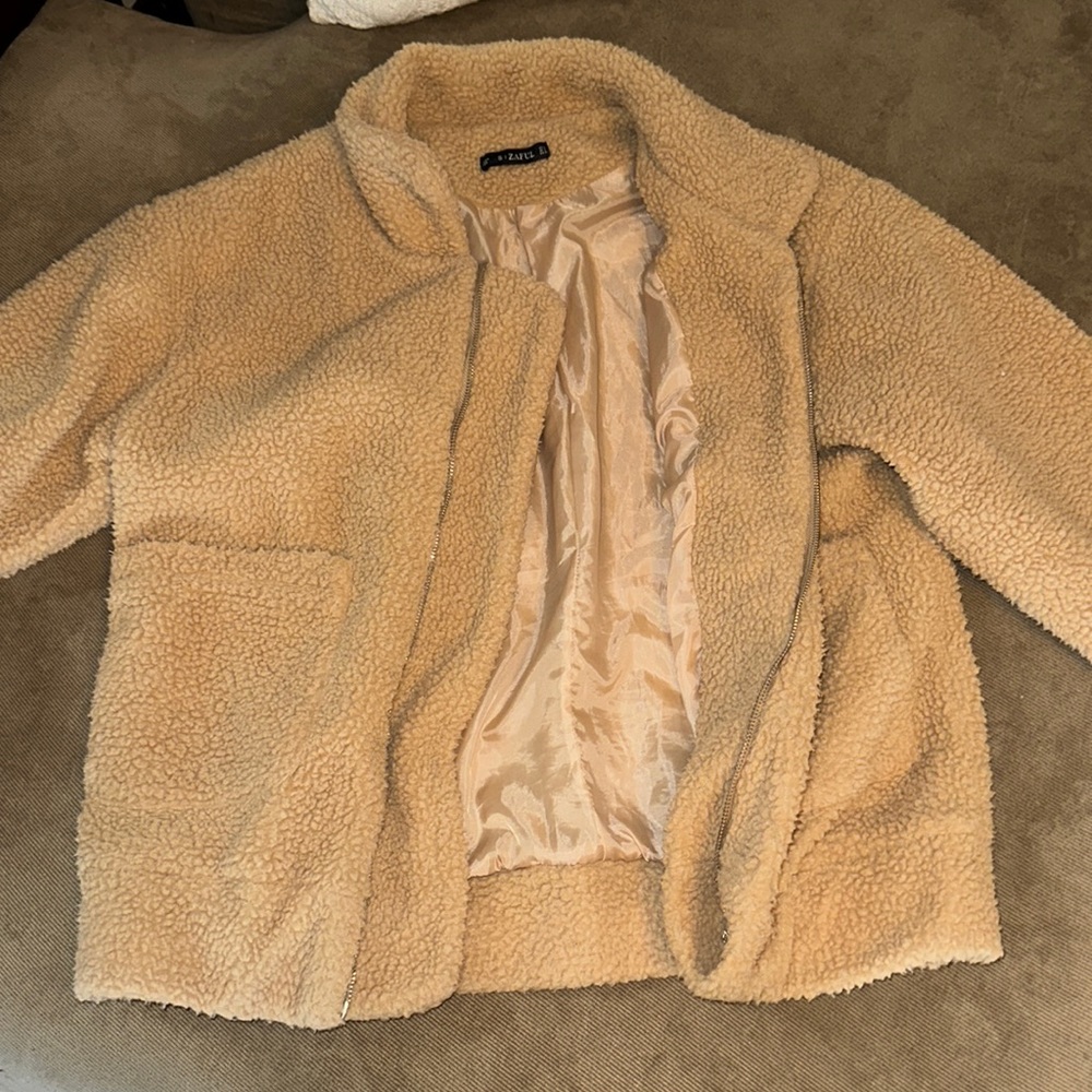 Tan Teddy Coat - zaful